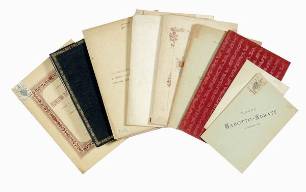 Lotto di 50 opuscoli per nozze.  - Asta Libri, autografi e manoscritti - Associazione Nazionale - Case d'Asta italiane