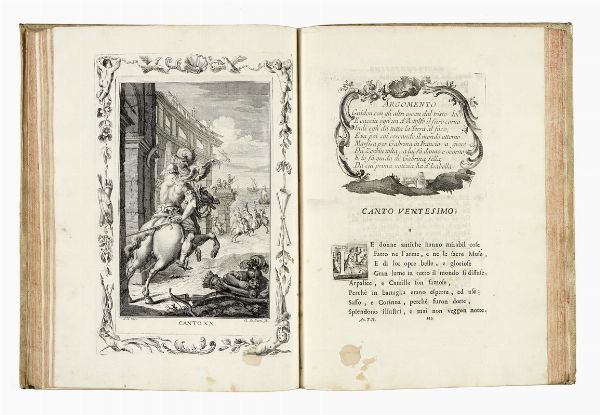 Ludovico Ariosto : Orlando furioso. Tomo I (-IV).  - Asta Libri, autografi e manoscritti - Associazione Nazionale - Case d'Asta italiane