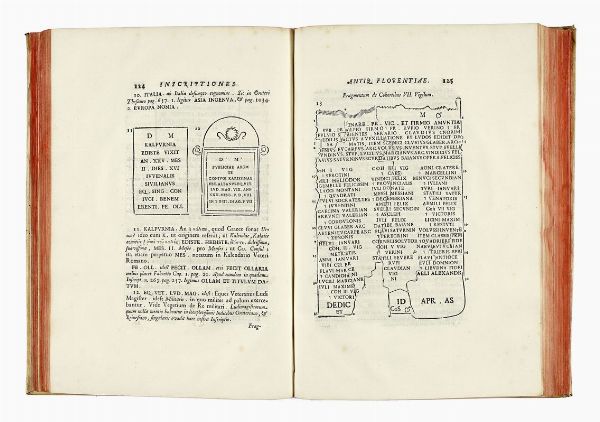 ANTONIO FRANCESCO GORI : Inscriptiones antiquae in Etruriae urbibus exstantes. Pars prima (- tertia).  - Asta Libri, autografi e manoscritti - Associazione Nazionale - Case d'Asta italiane
