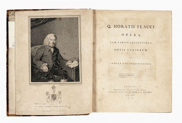QUINTUS HORATIUS FLACCUS : Opera, cum variis lectionibus, notis variorum, et indice locupletissimo. Tomus primus (-secundus).  - Asta Libri, autografi e manoscritti - Associazione Nazionale - Case d'Asta italiane