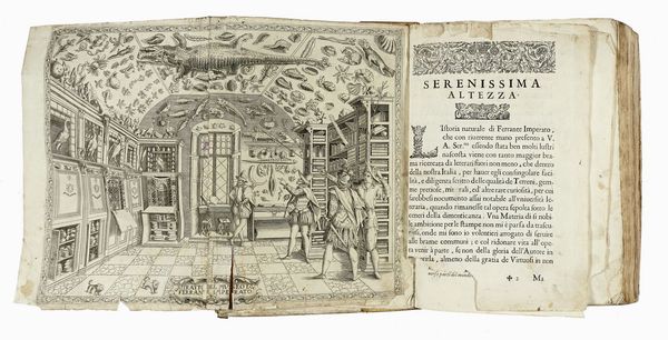 FERRANTE IMPERATO : [Historia naturale [...] Nella quale ordinatamente si tratta della diversa condition di minere, pietre pretiose, & altre curiosit].  - Asta Libri, autografi e manoscritti - Associazione Nazionale - Case d'Asta italiane