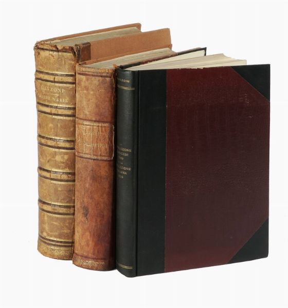 ALESSANDRO MANZONI : I Promessi Sposi. Storia milanese del secolo XVII [...] Storia della Colonna Infame inedita.  - Asta Libri, autografi e manoscritti - Associazione Nazionale - Case d'Asta italiane