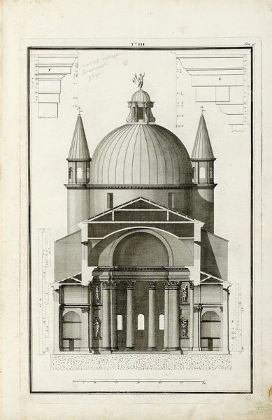 ANDREA PALLADIO : Le batimens et les desseins [...] recueillis et illustrs par Octave Bertotti Scamozzi. Tome 2 (-4).  - Asta Libri, autografi e manoscritti - Associazione Nazionale - Case d'Asta italiane