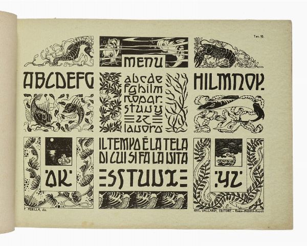 FRANCESCO PERILLA : [Caratteri e Fregi Moderni. Con Esempi di Applicazioni Artistiche e Industriali.]  - Asta Libri, autografi e manoscritti - Associazione Nazionale - Case d'Asta italiane
