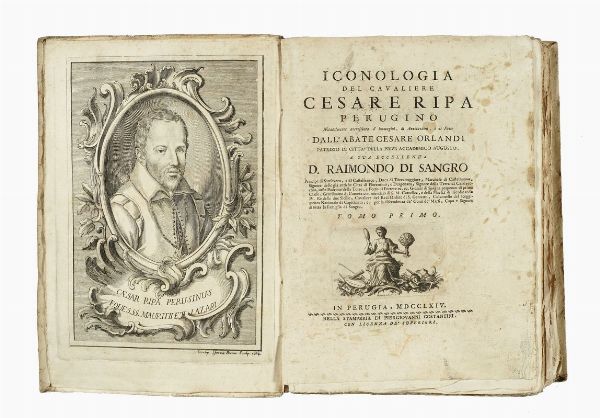 CESARE RIPA : Iconologia [...] notabilmente accresciuta d'immagini, di annotazioni, e di fatti dall'abate Cesare Orlandi...  - Asta Libri, autografi e manoscritti - Associazione Nazionale - Case d'Asta italiane