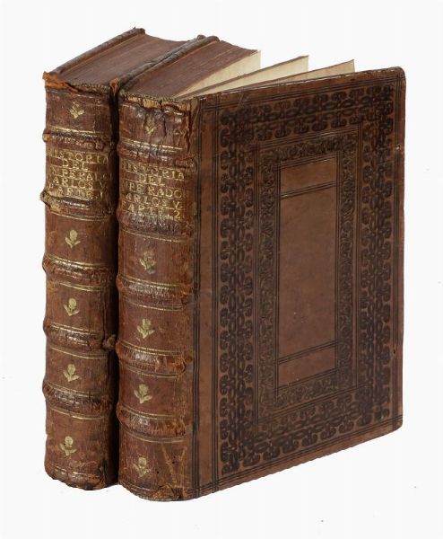 PRUDENCIO (DE) SANDOVAL : Historia de la vida y hechos del emperador Carlos V por el fray Prudencio de Sandoval... Primera (-secunda) parte.  - Asta Libri, autografi e manoscritti - Associazione Nazionale - Case d'Asta italiane