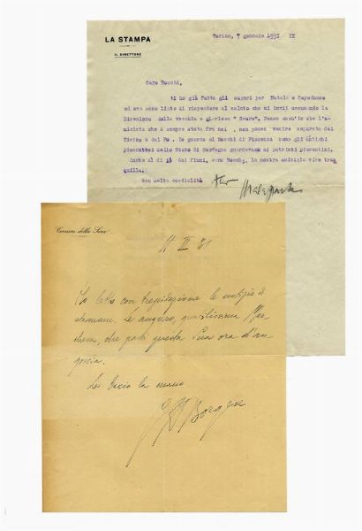 CURZIO MALAPARTE : Lettera dattiloscritta con firma autografa inviata a Corrado Rocchi.  - Asta Libri, autografi e manoscritti - Associazione Nazionale - Case d'Asta italiane