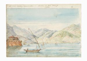 LORD WILLIAM PAGET : Sette acquerelli con vedute di Portoferraio e Portolongone e altri scorci dell'isola d'Elba dal taccuino di viaggio di William Paget.  - Asta Libri, autografi e manoscritti - Associazione Nazionale - Case d'Asta italiane