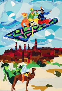 Le Mille e Una Notte. Introduzione di Angelo Airoli. Illustrazioni di Ugo Nespolo.  - Asta Libri, autografi e manoscritti - Associazione Nazionale - Case d'Asta italiane