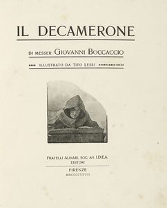 GIOVANNI BOCCACCIO - Il decamerone [...] illustrato da Tito Lessi.