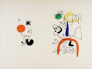 Joan Mir : Lotto composto di 4 manifesti di Mir.  - Asta Libri, autografi e manoscritti - Associazione Nazionale - Case d'Asta italiane