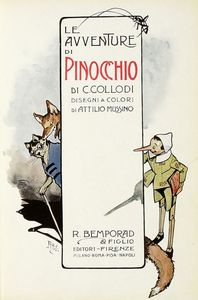 CARLO COLLODI - Le avventure di Pinocchio [...] disegni a colori di Attilio Mussino.