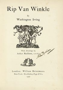 WASHINGTON IRVING : Rip Van Winkle [...] with drawings by Arthur Rackham.  - Asta Libri, autografi e manoscritti - Associazione Nazionale - Case d'Asta italiane