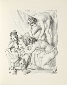 NICOLAS EDME RESTIF DE LA BRETONNE : Monsieur Nicolas ou le coeur humain d�voil� avec des lithographies originales de Suzanne Ballivet. Tome premier (-quantri�me).  - Asta Libri, autografi e manoscritti - Associazione Nazionale - Case d'Asta italiane