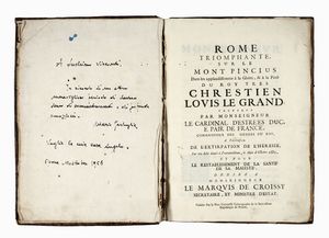 Vincenzo Maria Coronelli - Roma festeggiante nel monte Pincio negli applausi alle glorie della piet del cristianissimo Lodovico il Grande in occasione della da lui estirpata eresia...