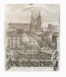 Vincenzo Maria Coronelli : Roma festeggiante nel monte Pincio negli applausi alle glorie della piet del cristianissimo Lodovico il Grande in occasione della da lui estirpata eresia...  - Asta Libri, autografi e manoscritti - Associazione Nazionale - Case d'Asta italiane