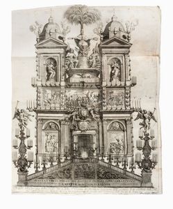 Vincenzo Maria Coronelli : Roma festeggiante nel monte Pincio negli applausi alle glorie della piet del cristianissimo Lodovico il Grande in occasione della da lui estirpata eresia...  - Asta Libri, autografi e manoscritti - Associazione Nazionale - Case d'Asta italiane