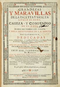 GABRIEL DIAZ VARA CALDERON Y CORONADO - Grandezas y maravillas de la inclita y sancta Ciudad de Roma...