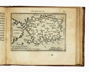 Abraham Ortelius : Breve compendio del Theatro Orteliano. Contenendo la delineatione de tutti li regioni principali, del mondo, stampate in tavole piccole, et illustrate con brevi declarationi.  - Asta Libri, autografi e manoscritti - Associazione Nazionale - Case d'Asta italiane