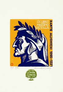 Corposa collezione di 176 Ex-libris danteschi e 6 pubblicazioni a corredo.  - Asta Libri, autografi e manoscritti - Associazione Nazionale - Case d'Asta italiane