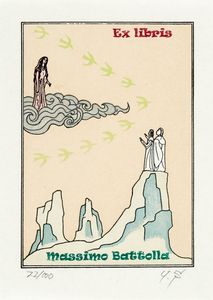 Corposa collezione di 176 Ex-libris danteschi e 6 pubblicazioni a corredo.  - Asta Libri, autografi e manoscritti - Associazione Nazionale - Case d'Asta italiane