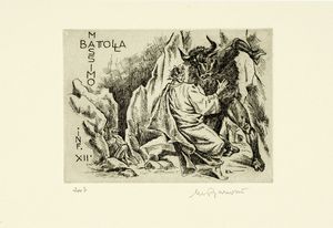 Corposa collezione di 176 Ex-libris danteschi e 6 pubblicazioni a corredo.  - Asta Libri, autografi e manoscritti - Associazione Nazionale - Case d'Asta italiane