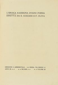 L'Eroica. Anno III. Volume III. Fascicolo I.  - Asta Libri, autografi e manoscritti - Associazione Nazionale - Case d'Asta italiane