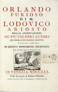 Ludovico Ariosto - Orlando Furioso [...]; delle annotazioni de' pi celebri autori che sopra esso hanno scritto, e di altre utili, e vaghe giunte...