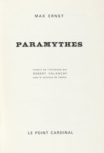 Max Ernst - Dedica su libro Paramythes.