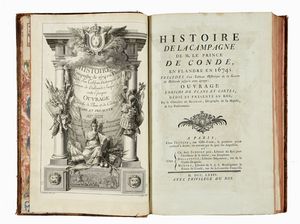 JEAN DE BEAURAIN - Histoire de la campagne de M. le prince de Cond, en Flandre en 1674; prcde d'un tableau historique de la guerre de Hollande jusqu' cette poque. Ouvrage enrichi de plans et cartes...