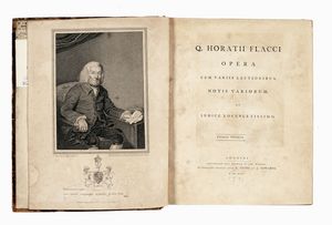 QUINTUS HORATIUS FLACCUS - Opera, cum variis lectionibus, notis variorum, et indice locupletissimo. Tomus primus (-secundus).
