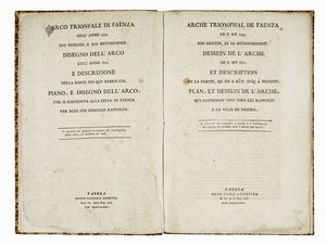 GIUSEPPE PISTOCCHI - Arco trionfale di Faenza dell'anno 1797. Suo disegno, e sua metamorfosi...
