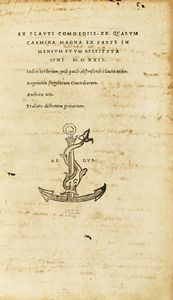 Titus Maccius Plautus - Comoediis XX quarum carmina magna ex parte in mensum suum restituta sunt 1522...
