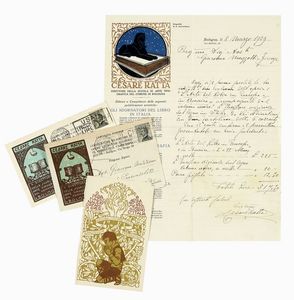 CESARE RATTA : La incisione originale sul legno in Italia. 308 tavole xilografiche in nero e a colori, 86 artisti.  - Asta Libri, autografi e manoscritti - Associazione Nazionale - Case d'Asta italiane