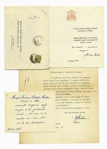GIOVANNI BATTISTA - PAULUS [PAPA VI] MONTINI - Raccolta di 4 documenti con firme e annotazioni autografe.