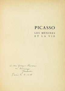 JAIME SABARTES - Dedica di Jaime Sabartes su libro di Picasso Les Ménines et la vie.