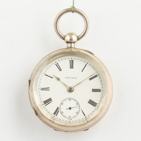 Whaltam in argento, carica a chiavetta, movimento con scappamento ad ancora, 1880 circa  - Asta Pocket Watches - Associazione Nazionale - Case d'Asta italiane
