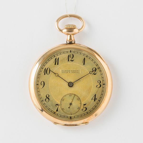 Ulisse Nardin, 1900 circa, cassa in oro rosa, 14 k, quadrante in metallo smaltato, scappamento ad ancora,49 mm, gr 62  - Asta Pocket Watches - Associazione Nazionale - Case d'Asta italiane