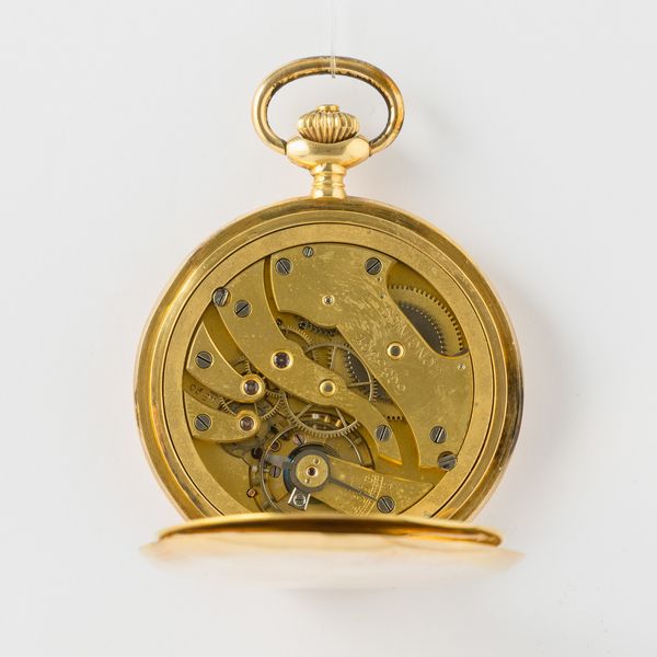 Longines Grand Prix, 1890 circa, cassa savonette in oro 18 kt, movimento con scappamento ad ancora, quadrante in metallo smaltato, gr 79, diametro 45 mm  - Asta Pocket Watches - Associazione Nazionale - Case d'Asta italiane