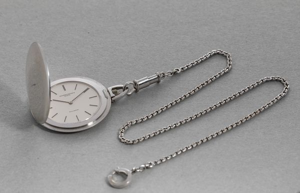 VACHERON & CONSTANTIN - BVLGARI Dress Watch, 1960-1970. Cassa savonnette in oro bianco extrapiatto in oro bianco 18 kt, quadrante Argentè con indici a bastone persanlizzato per Bulgari,  - Asta Pocket Watches - Associazione Nazionale - Case d'Asta italiane