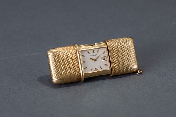 MOVADO - Ermeto in oro giallo 18k con datario quadrante ArgentÃ¨ indici applicati  - Asta Pocket Watches - Associazione Nazionale - Case d'Asta italiane