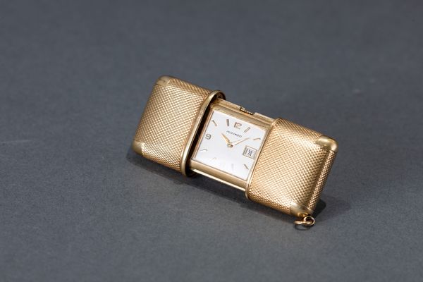 MOVADO - Ermeto in oro giallo 18k con datario quadrante ArgentÃ¨ indici applicati  - Asta Pocket Watches - Associazione Nazionale - Case d'Asta italiane