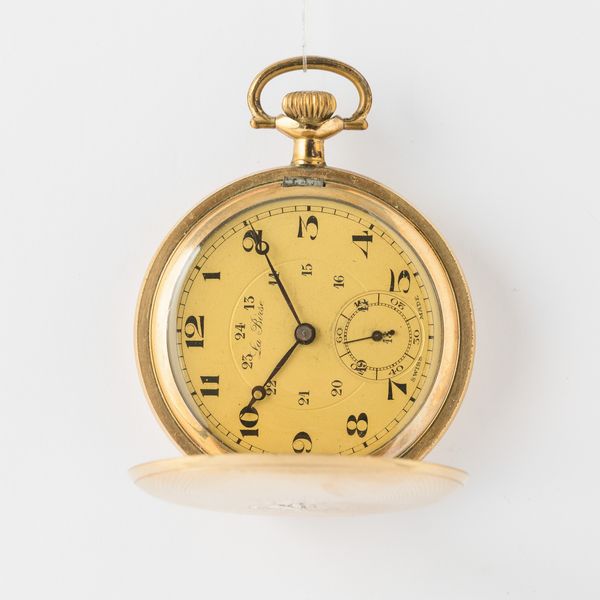 Le Birse, cassa laminata in oro, (gold filled), 1900 circa, quadrante in metallo smaltato, movimento con scappamento ad ancora, 48 mm  - Asta Pocket Watches - Associazione Nazionale - Case d'Asta italiane