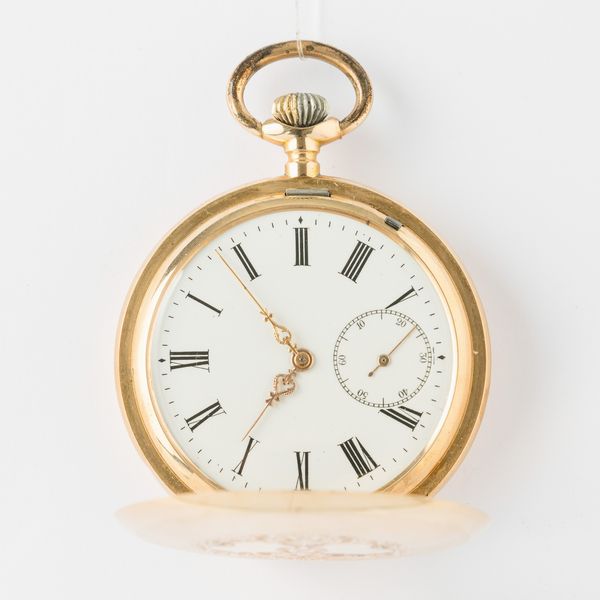 Systeme Glashütte, 1900 circa, cassa a savonette in oro 14 kt, quadrante in smalto bianco, movimento con scappamento ad ancora, gr 82, 50 mm  - Asta Pocket Watches - Associazione Nazionale - Case d'Asta italiane