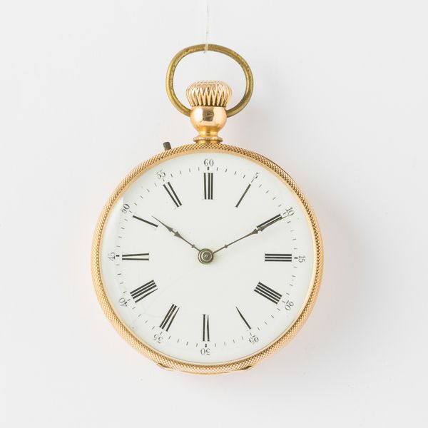 Orologio da  tasca, cassa in oro 18 kt (punzone testa di cavallo), quadrante in metallo smaltato,movimento con scappamento a cilindro, gr 69, 40 mm  - Asta Pocket Watches - Associazione Nazionale - Case d'Asta italiane