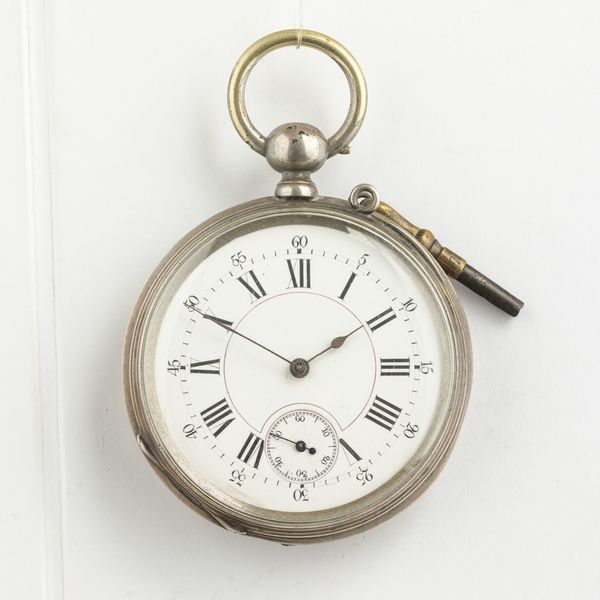 Orologio da tasca Fleury Geneve, 1870 circa.  Cassa in argento, quadrante in smalto bianco, movimento carica a chiavetta scappamento a cilindro.  - Asta Pocket Watches - Associazione Nazionale - Case d'Asta italiane
