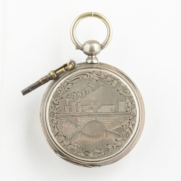 Orologio da tasca Fleury Geneve, 1870 circa.  Cassa in argento, quadrante in smalto bianco, movimento carica a chiavetta scappamento a cilindro.  - Asta Pocket Watches - Associazione Nazionale - Case d'Asta italiane