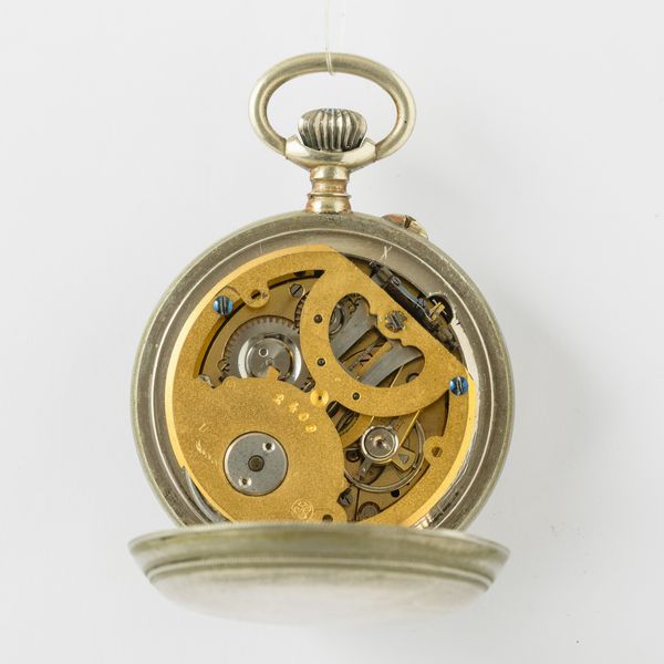 Orologio da tasca con barometro, 1890 circa, <BR>Cassa  in metallo, quadrante in smalto bianco, indicazione barometrica anulare intorno al quadrante  - Asta Pocket Watches - Associazione Nazionale - Case d'Asta italiane