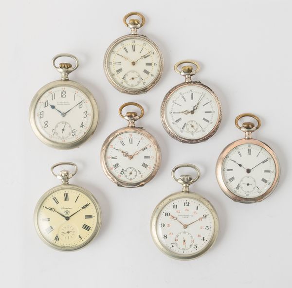 Lotto di sette orologi da tasca Remontoir  - Asta Pocket Watches - Associazione Nazionale - Case d'Asta italiane