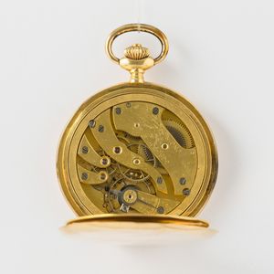 Longines Grand Prix, 1890 circa, cassa savonette in oro 18 kt, movimento con scappamento ad ancora, quadrante in metallo smaltato, gr 79, diametro 45 mm  - Asta Pocket Watches - Associazione Nazionale - Case d'Asta italiane